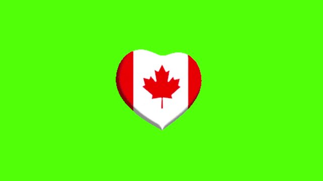 flag of canada on green screen