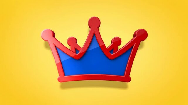 A simple cartoon crown on a yellow background.