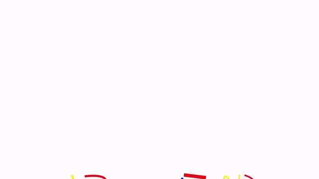Animated confetti. Party popper, emoji. 4k video. Exploding party popper with confetti, bright cartoon birthday cracker. Motion graphic design. Flapper for celebrating a new year, holiday. PNG file