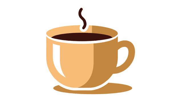 Steaming cup of coffee with a handle and saucer, ready to drink.