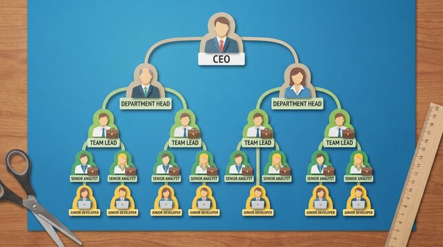 Corporate Organizational Structure Business Hierarchy Chart