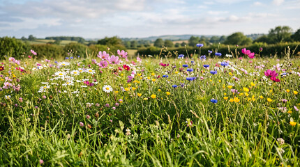 Obraz premium Wildflower Garden Meadow Background