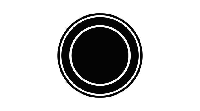 Simple black oval shaped frame emblem