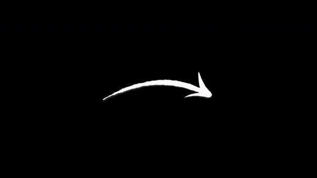 Arrow animation on a transparent alpha channel background