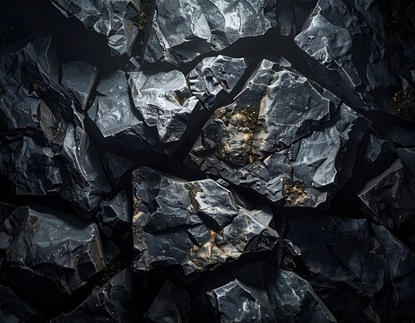Dark gray rocky texture background closeup.