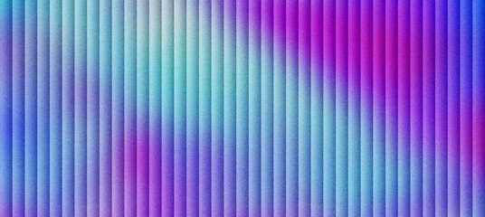 Fototapeta premium Holographic vertical stripes abstract background, iridescent purple and blue gradient texture with 3d ribbed lines, futuristic neon light pattern for modern web design and digital wallpaper.