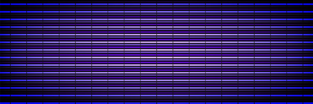 Dark dimmed purple pixel screen pattern. LED TV screen background. LCD display grid dots wallpaper. Glowing diode pixels videowall concept. Projector or television monitor texture backdrop. Vector