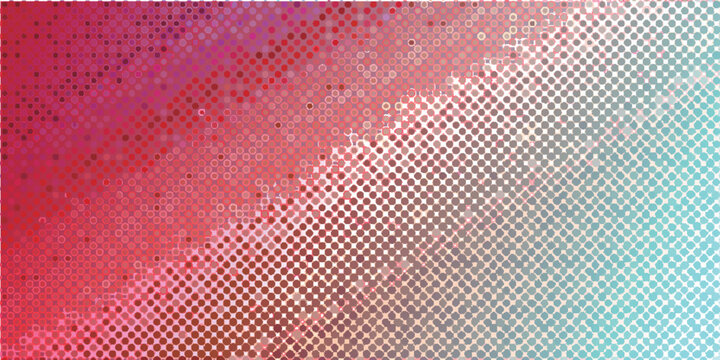 Abstract Red and Blue Halftone Pattern Background