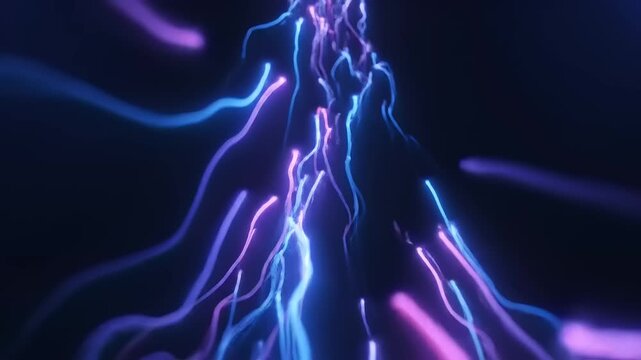 Electric Lightning Bolt Energy Discharge.