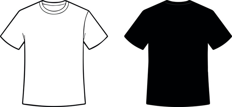 White Shirt Template for Custom Print Design