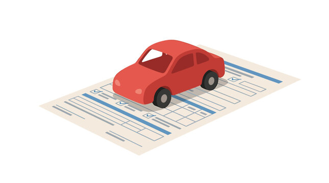 Red Toy Car on Accident Health Insurance Claim