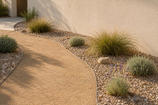 Lawn Replacement Front Yard With Decomposed Granite Path