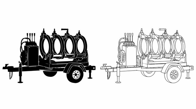 Butt Fusion Welding Machine Trailer Illustration