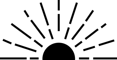 Yellow and black sun icon. Perfect for weather apps, summer themes, travel graphics, UI elements, and climate or sunlight vector icons. © Vector Store