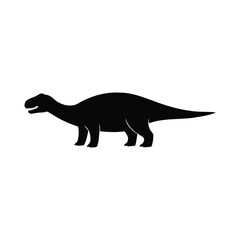 Cute iguanodon silhouette vector flat illustration design. © Techzaka