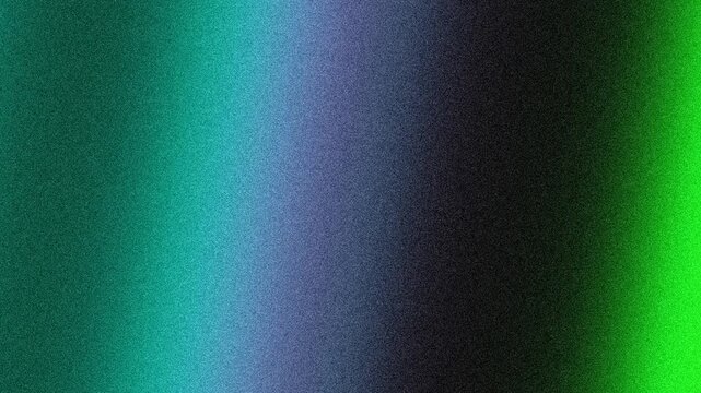 Grainy gradient texture with vertical color transition loop in digital lo-fi backdrop featuring teal purple green cinematic noise