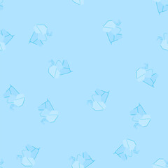 Fototapeta premium pattern rabbit origami animals cartoon. elephant swan, butterfly dog, fish horse rabbit origami animals sign. seamless vector illustration