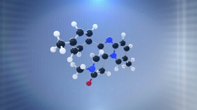 3D Molecule (Zolpidem). Looping