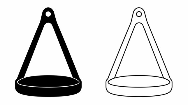 Scales of Justice Icon Set in Black and White Silhouette
