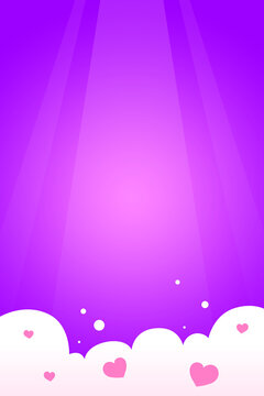 pink background with clouds
