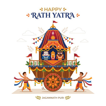 Happy Rath Yatra Festival Chariot Celebration