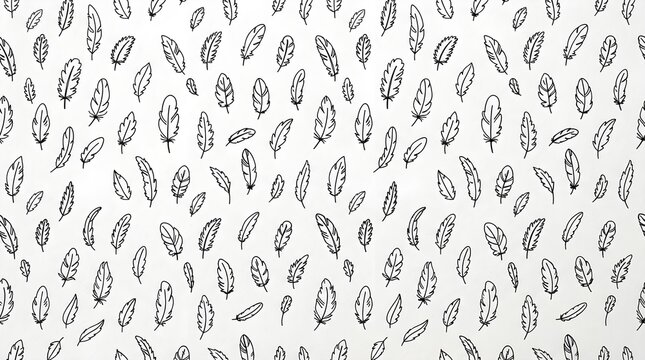 seamless pattern with bird feather