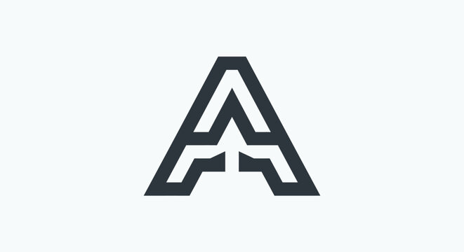 Minimalist Letter A Logo Design with Geometric Arrow Element
