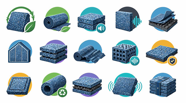 Various blue bricks stacked in different ways indoors