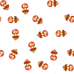 Fototapeta premium pattern sting jellyfish cartoon. venom ocean, marine plankton, transparent tentacles sting jellyfish sign vector