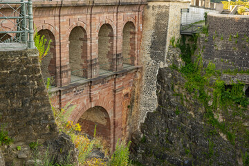 Fototapeta premium Luxembourg, 28 June 2019: Historical buildings in Luxembourg city center