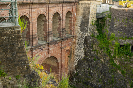 Luxembourg, 28 June 2019: Historical buildings in Luxembourg city center