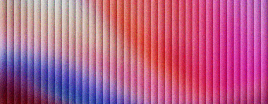 Abstract vertical line pattern with vibrant pink and purple gradient colors. Modern geometric background featuring colorful stripes and soft light effects. Minimalist textured graphic design.