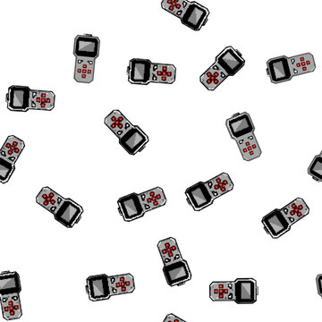 pattern computer car diagnostic scanner cartoon. vehicle check, system code, reader ecu computer car diagnostic scanner sign vector