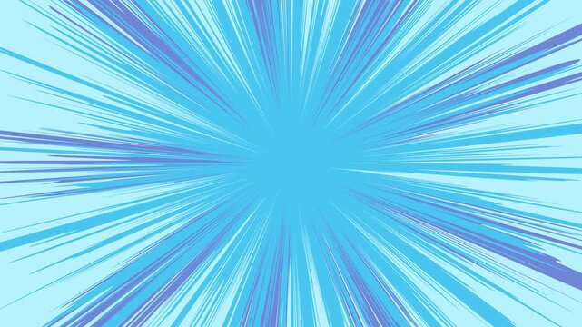 Abstract Blue Radial Lines Motion Background in 4K Loop