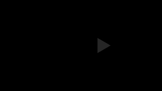 Looping Rewind Button Animation with Media Playback Control Icon on Black Background &ndash; 4K Motion video.