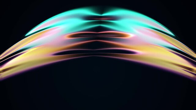 Abstract animation iridescent wave of colorful fluid light futuristic glossy gradient motion background futuristic gradient background suitable for ads, product, presentation, themes video, etc.