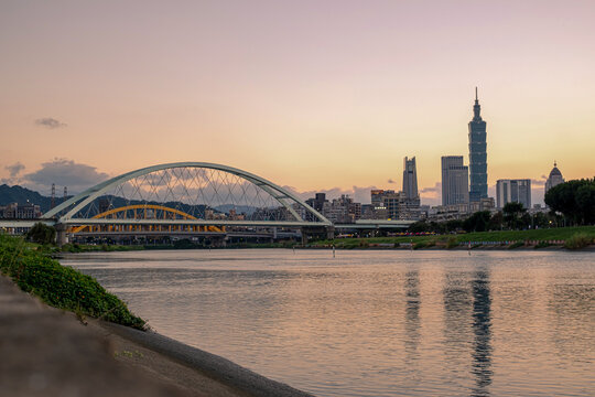 Panoramic Urban Skyline and Modern Cityscape in Taiwan, Asia Travel and Business Concept