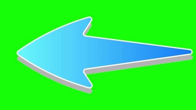 Arrow shape pointing towards the left side shows a soft blue gradient.