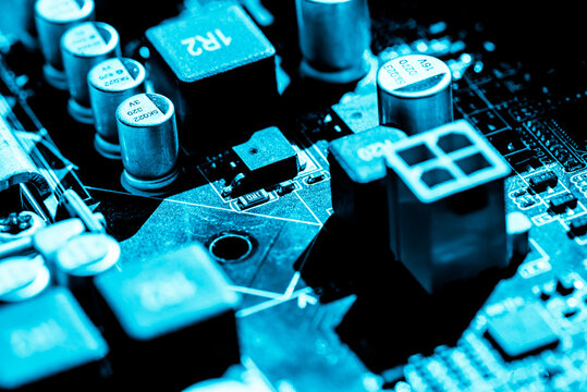 Electronic Circuit Board Components and Computer Hardware Technology Background