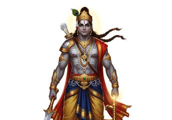 Fototapeta premium Arjuna, the majestic warrior prince from Hindu mythology