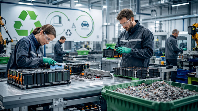 EV battery recycling facility supporting circular clean transportation
