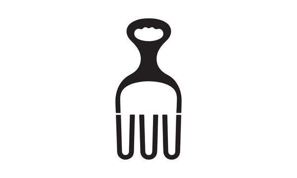 Black meat tenderizer tool icon simple line style  kitchen utensil for pounding meat