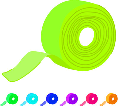 teflon pipe seal tape cartoon. thread insulation, repair protection, silicone resistant teflon pipe seal tape sign vector
