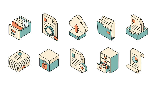 Various types of data storage.
