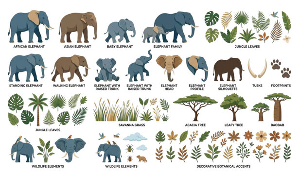 Elephant Vector Collection