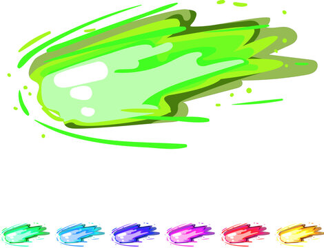 bullet gun flash cartoon. muzzle smoke, effect explosion, bomb fire bullet gun flash sign colorful illustration