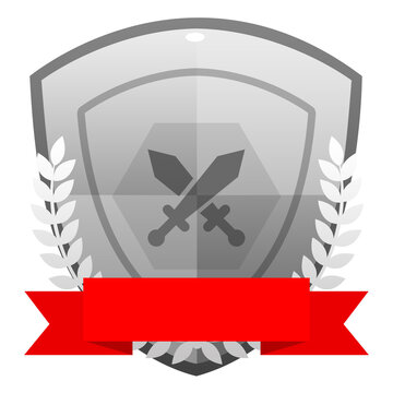 shield with red banner