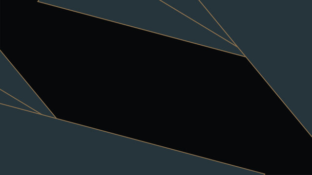 Dark Geometric Abstract Background with Angular Lines-A modern abstract vector featuring intersecting tan lines forming angular geometric shapes on a dark black and grayish blue background