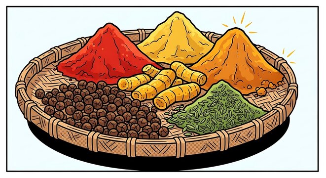 Spices assortment.