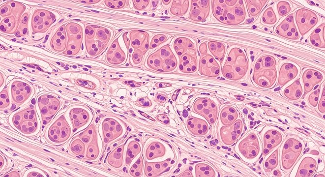 Muscle tissue under microscope human anatomy